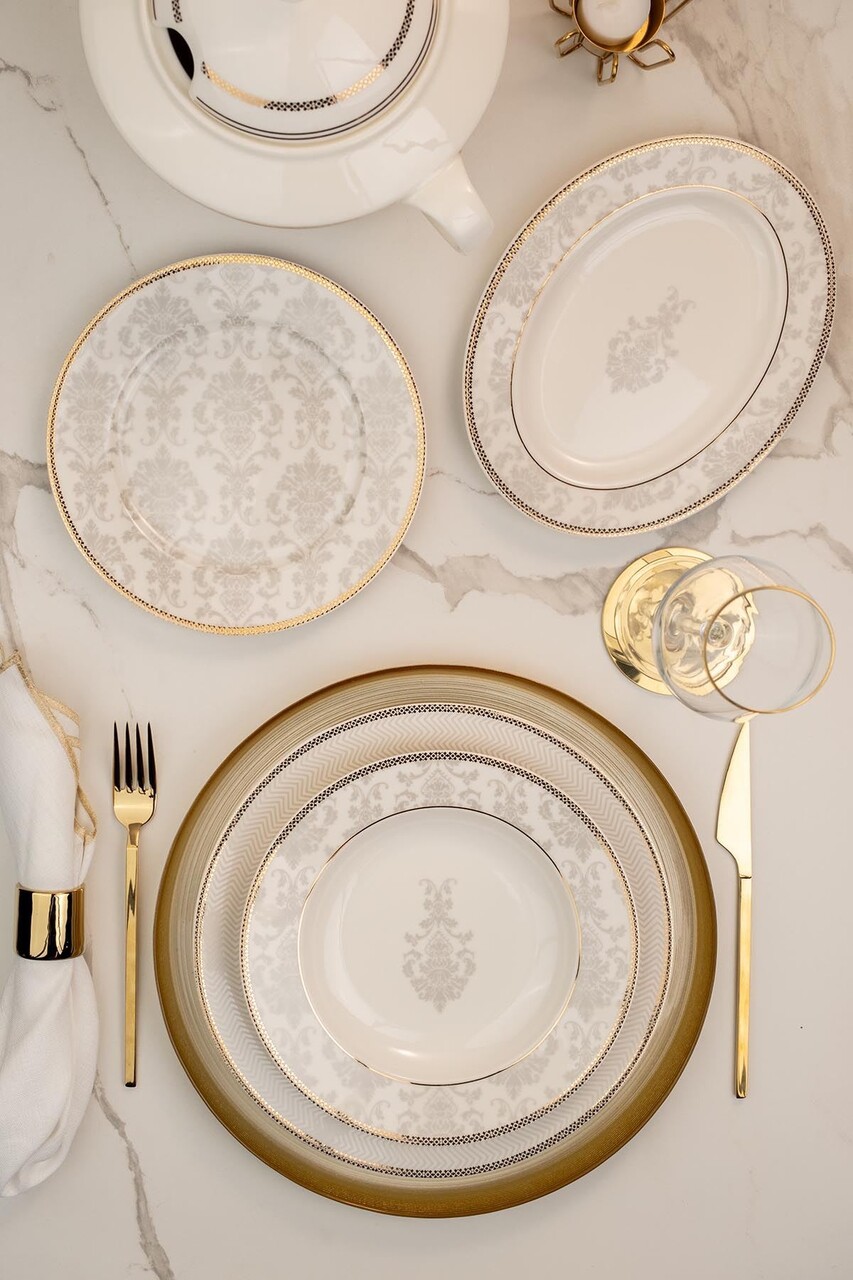 Serviciu de masa, Hermia, 710KTP3705, Farfurie adâncă: 23 cm (12 bucăți), Multicolor - imagine 7